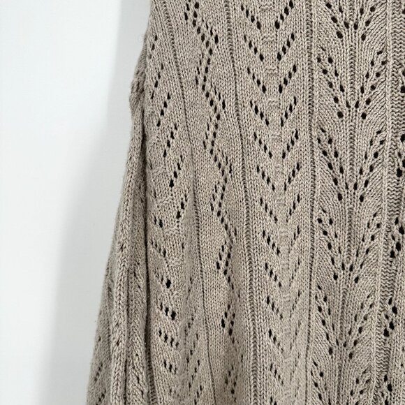Esprit Sweater Vintage 90's Open Knit Tan Size S - Picture 5 of 5